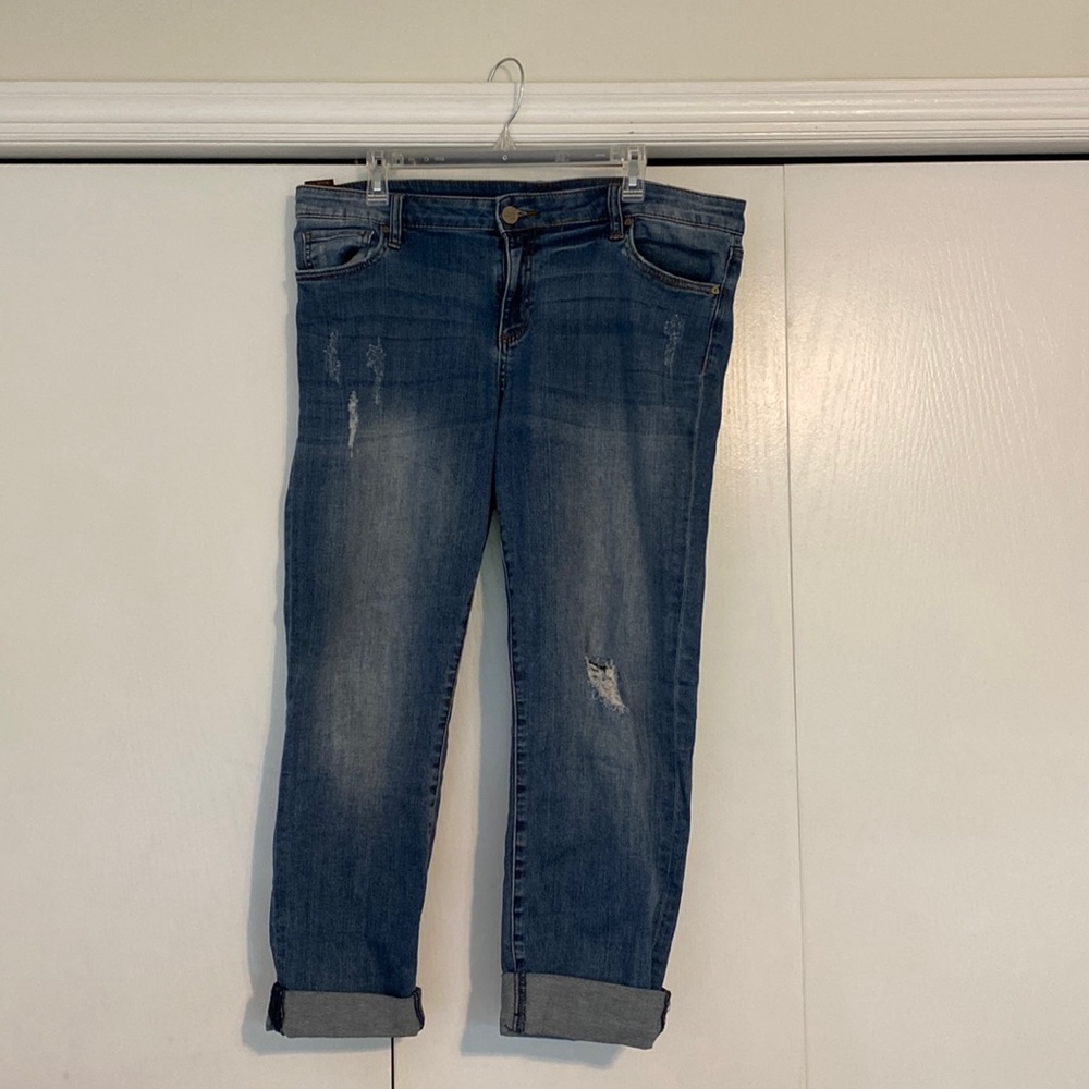 Kut from the Kloth Emilena Frayed Hem Boyfriend Jean